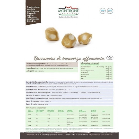 Bocconcini Affumicati 30 g Montronella Caseificio Montrone Bocconcini Affumicati 30 g Montronella Caseificio Montrone