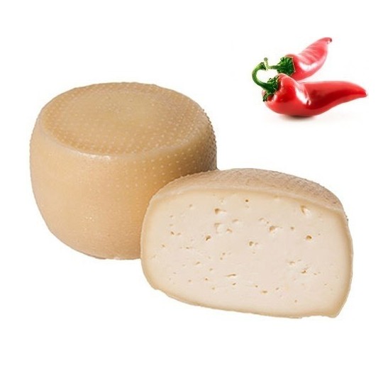 Caciotta di Mucca al Peperoncino da 1 kg Forma Intera