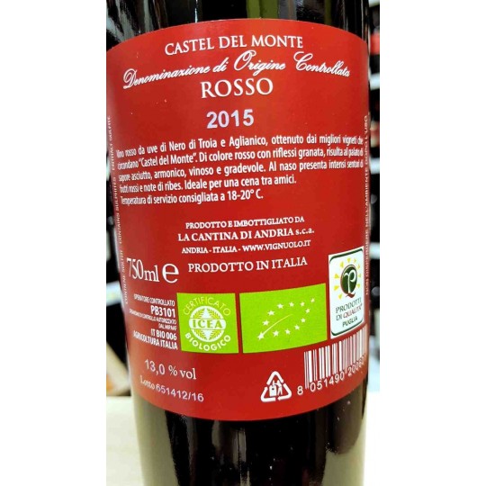 Castel Del Monte Rosso DOC Bio Vignuolo