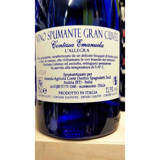 Contessa Emanuela Spumante Gran Cuvée 75 cl Conte Spagnoletti Zeuli