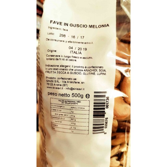 Fave in Guscio Melonia 500 gr Sinisi