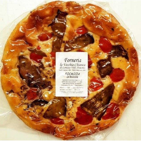Focaccia alle Melanzane 500 gr Forneria la Vecchia Chianca
