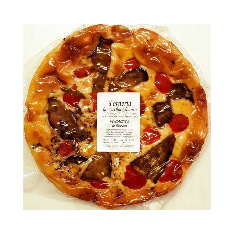 Focaccia alle Melanzane 500 gr Forneria la Vecchia Chianca