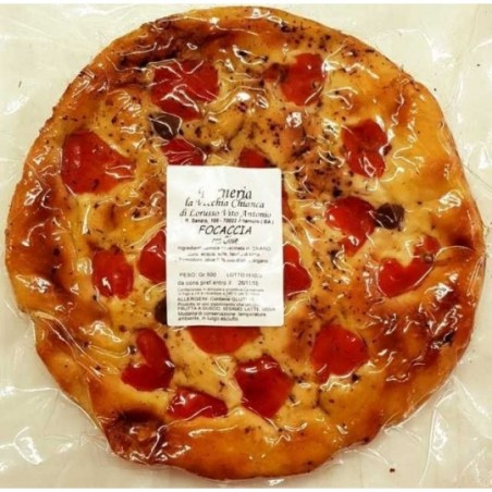Focaccia con Olive 500 gr Forneria la Vecchia Chianca