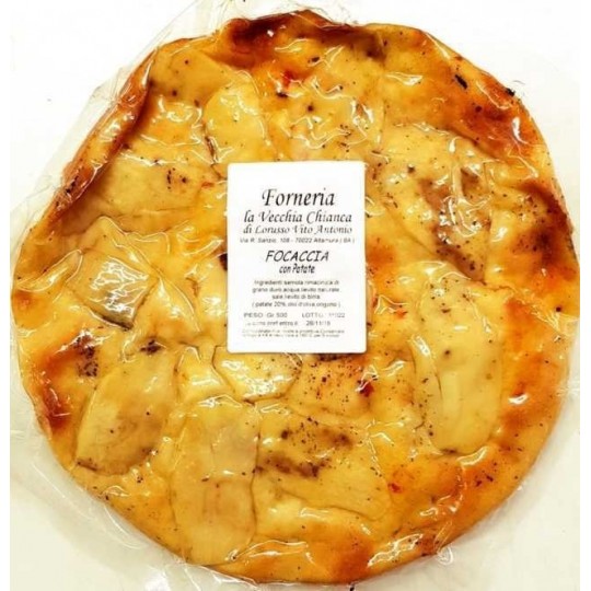 Focaccia con Patate 500 gr Forneria la Vecchia Chianca