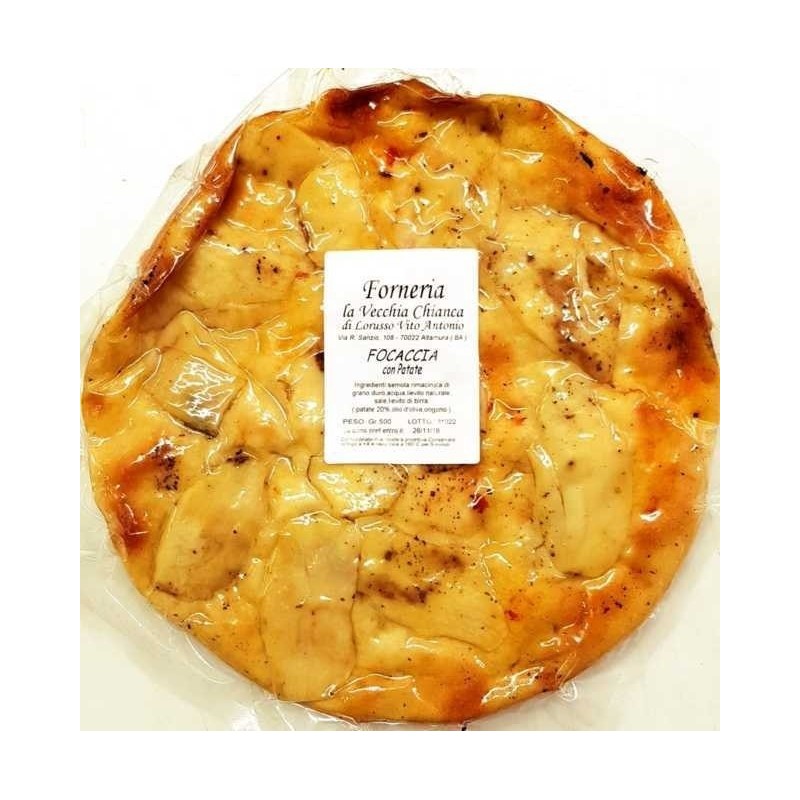 Focaccia con Patate 500 gr Forneria la Vecchia Chianca