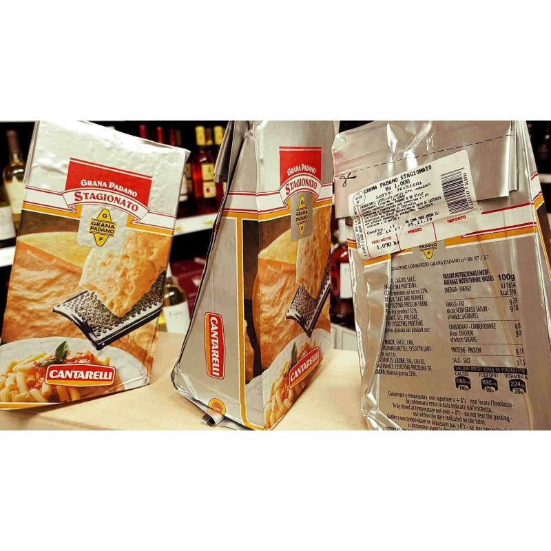 Cantarelli FORMAGGIO Grana Padano 20 mesi Punta da 1 kg Cantarelli