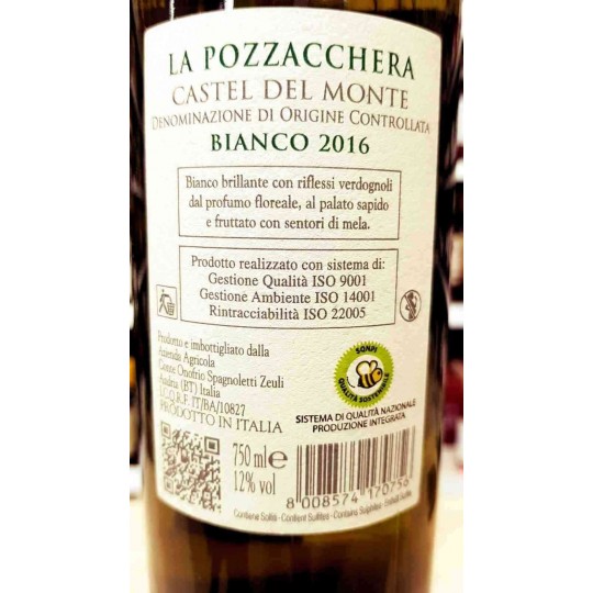 La Pozzacchera Bianco D.O.C. 75 cl Conte Spagnoletti Zeuli