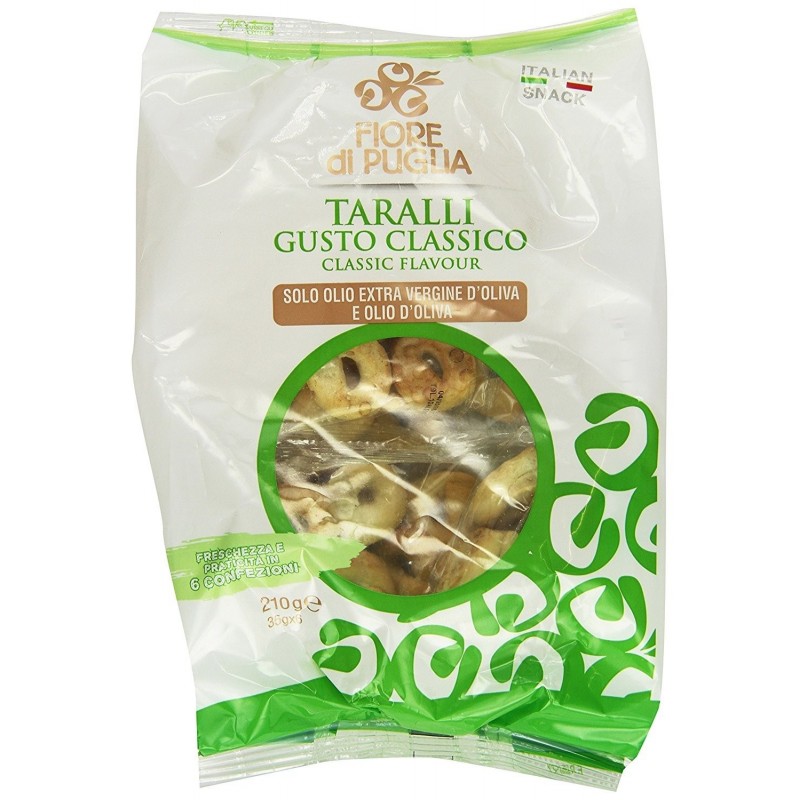 Gran Forno TARALLI Taralli Classici 6x35 gr Fiore di Puglia Multipack