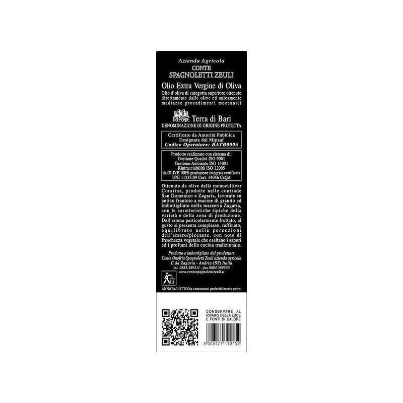 Olio Extra-Vergine di Oliva DOP 500 ml Conte Spagnoletti Zeuli