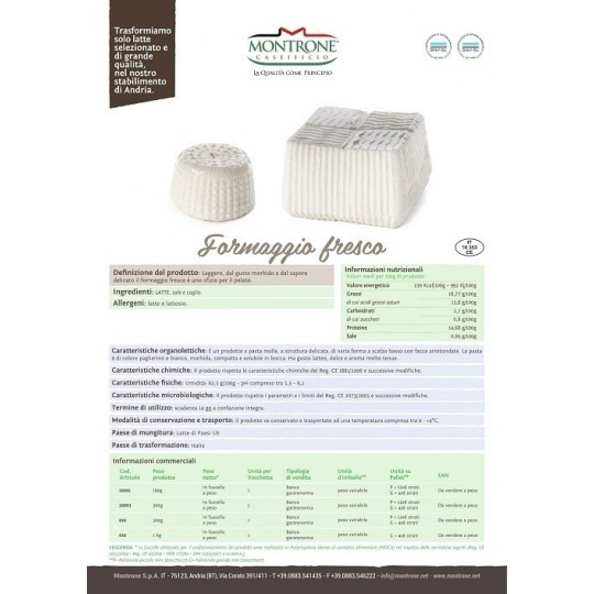 Primosale 300 g Montronella Caseificio Montrone Primosale 300 g Montronella Caseificio Montrone