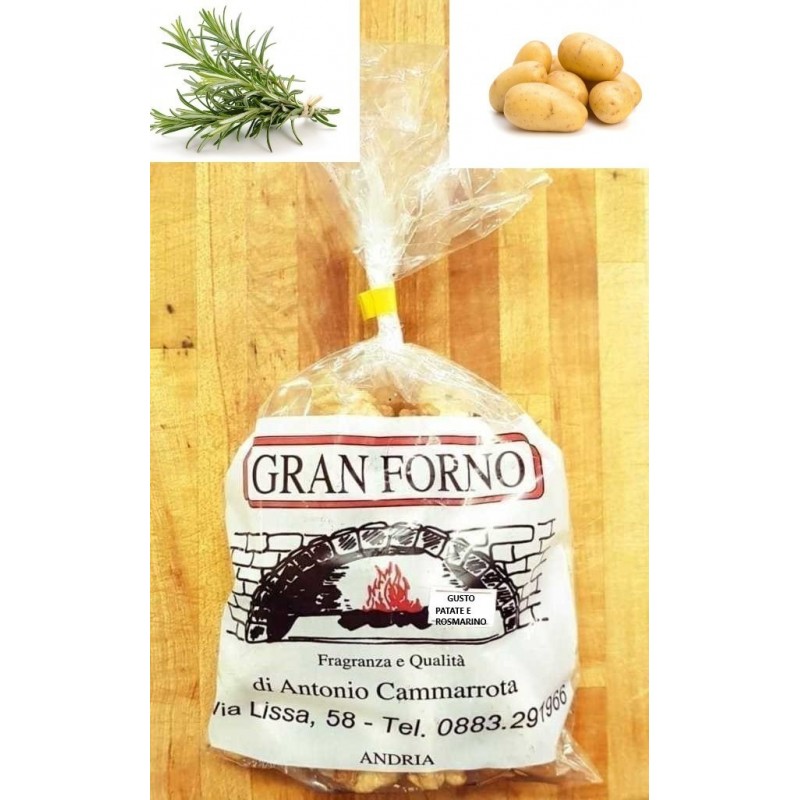 Taralli al Gusto di Patate e Rosmarino 250 gr Gran Forno