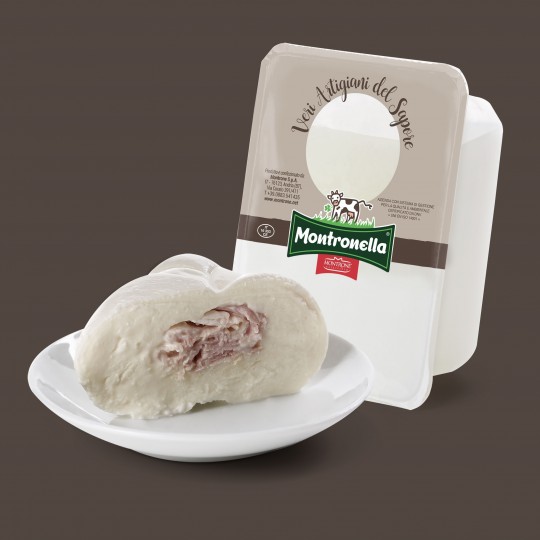 Mozzarella al Prosciutto 125 gr Montronella Caseificio Montrone Mozzarella al Prosciutto 125 gr Montronella Caseificio Montrone