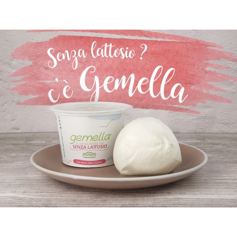 Mozzarella Gemella Senza Lattosio 4 x 125 g Caseificio Montrone 500gr