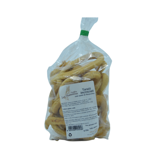 Taralli incrociati con semi di finocchio 250g - Panificio San Francesco