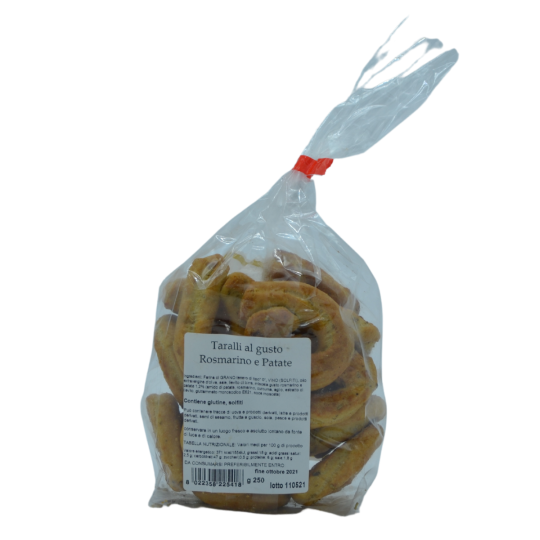 Taralli rosmarino e patate 250g - Panificio San Francesco