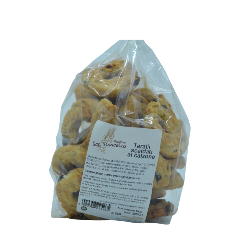 Taralli scaldati al calzone 250g - Panificio San Francesco