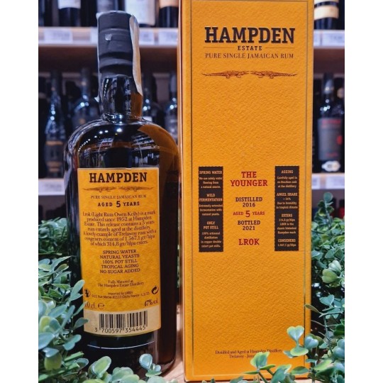 Hamden Estate Rum Pure Single Jamaican Rum 5Aged Years 70cl