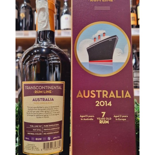 Australia 2014 Transcontinental Rum Line 70cl