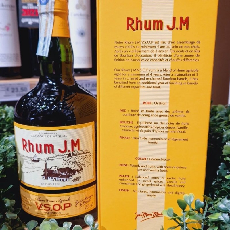 Rhum J.M Rum Rhum J.M. Agricole VSOP 70cl