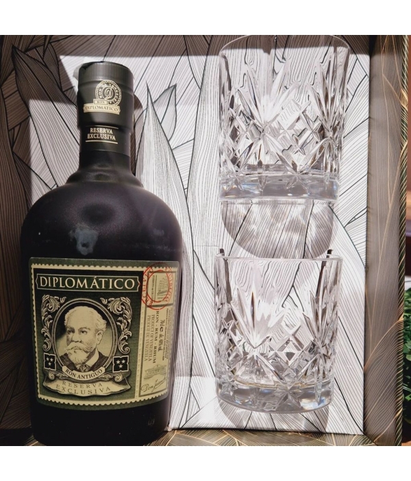 DIPLOMATICO Rum Diplomatico Reserva Exclusiva Rum 70cl con bicchieri