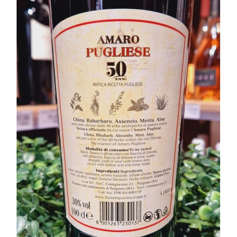 Amaro Pugliese Fiume 1l