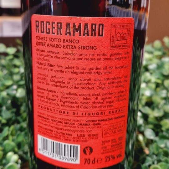 Roger Amaro Naturale Tenere Sotto Banco 70cl