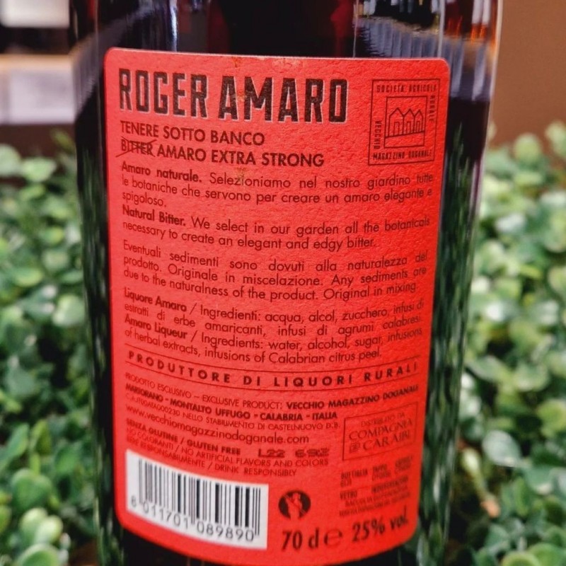 Roger Amaro Naturale Tenere Sotto Banco 70cl