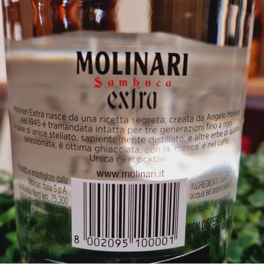 Sambuca Extra Molinari 70 cl