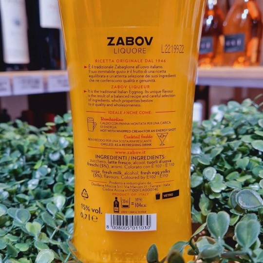 Zabov Moccia Zabaglione all'uovo 70cl
