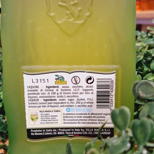 Limoncello di Sorrento Villa Massa  70cl