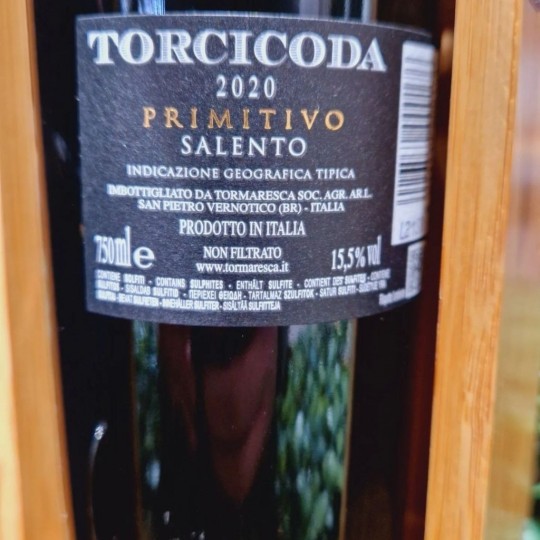 Primitivo Salento I.G.T. Puglia Torcicoda Tormaresca Primitivo Salento I.G.T. Puglia Torcicoda Tormaresca