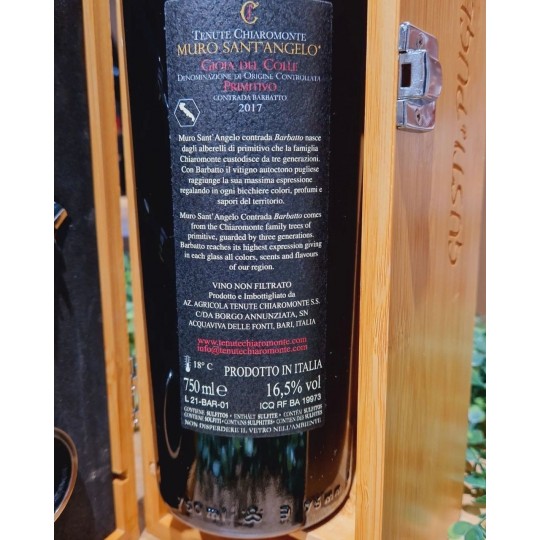 Primitivo Gioia del Colle 'Muro Sant'Angelo Contrada Barbatto' Tenute Chiaromonte 75cl Primitivo Gioia del Colle 'Muro Sant'Angelo Contrada Barbatto' Tenute Chiaromonte 75cl
