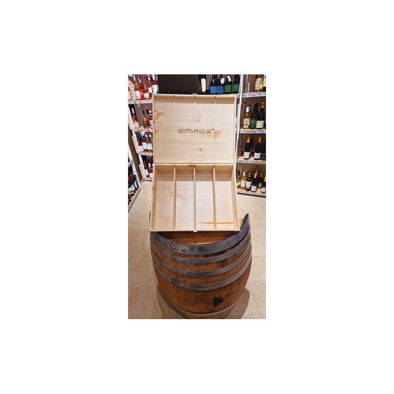 Cassette in Legno  Cassetta Gusti di Puglia 4 bottiglie