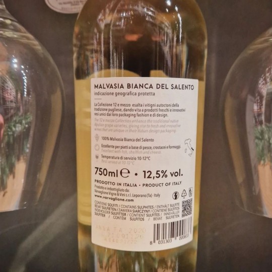 12 e Mezzo Malvasia Bianca Varvaglione 75cl 12 e Mezzo Malvasia Bianca Varvaglione 75cl