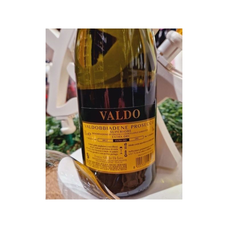 Valdobbiadene Prosecco Superiore DOCG Extra Dry 75 cl Marca Oro Valdo