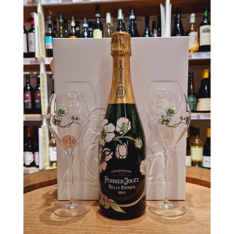 Belle Epoque Annata 2013  Champagne Con 2 Bicchieri Perrier Jouet 75cl