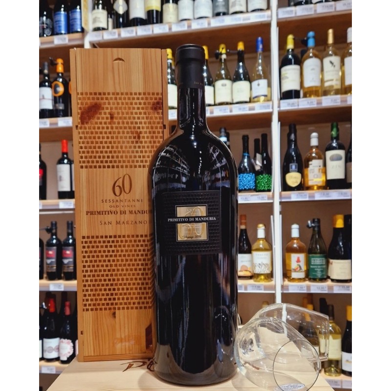 San Marzano 60 anni Primitivo di Manduria  Magnum in Cassetta di Legno