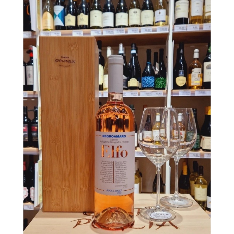 Apollonio 1870 Casa Vinicola  Vino Rosato Apollonio Elfo Negroamaro...