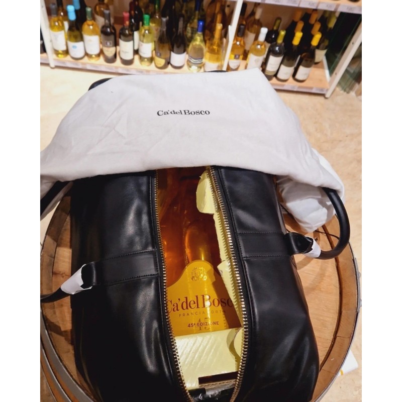 a' Del Bosco Cuvée Prestige Franciacorta DOCG  Jeroboam Pelle Con Borsa Da Viaggio In Pelle