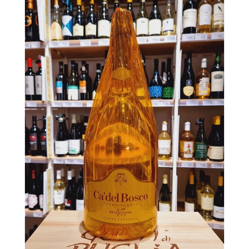 a' Del Bosco Cuvée Prestige Franciacorta DOCG  Jeroboam Pelle Con Borsa Da Viaggio In Pelle
