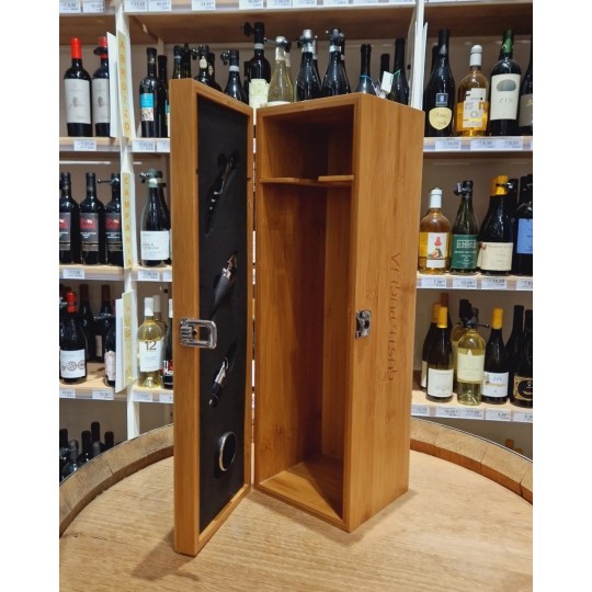Cassetta in Bamboo Porta Magnum Marchiata Gusti Di Puglia
