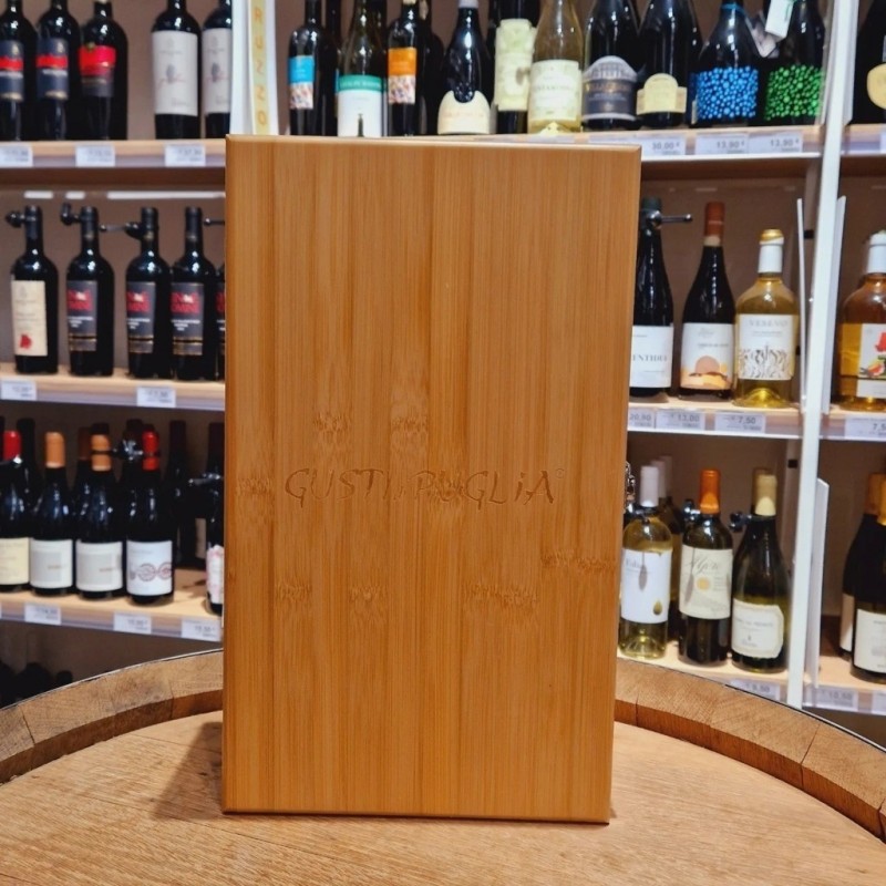 Cassetta Bamboo Con Gadget Marchiata Gusti di Puglia