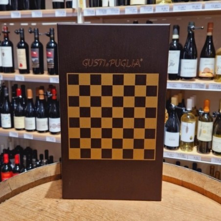 Cassetta Brown con Scacchiera Marchiata Gusti di Puglia 75cl