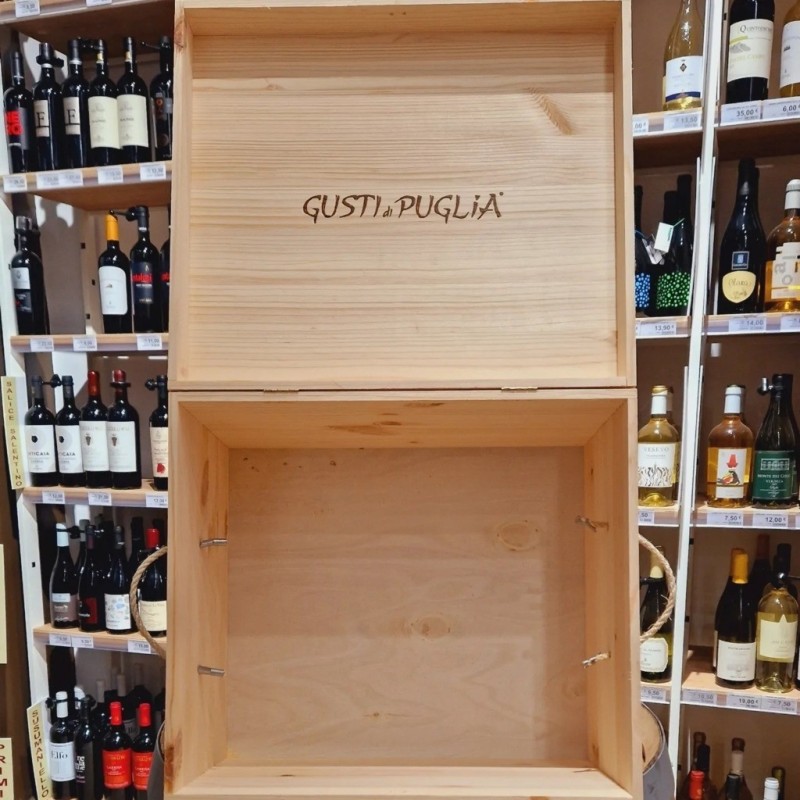 Cassetta Baule Marchiata Gusti di Puglia 35x40cm