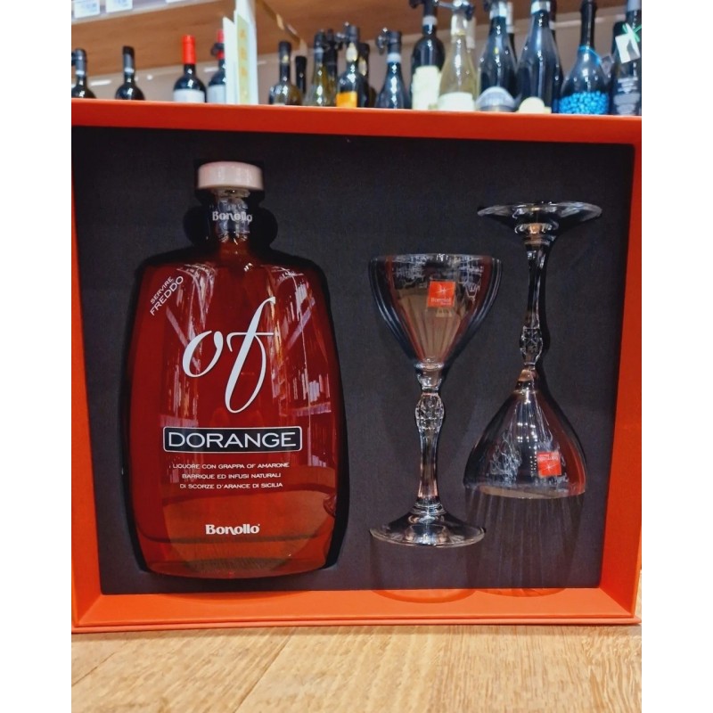 Grappa Dorange Of Bonollo 70cl + 2 BICCHIERI