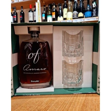 Bonollo Of Amaro Cofanetto Con Due Bicchieri 70cl