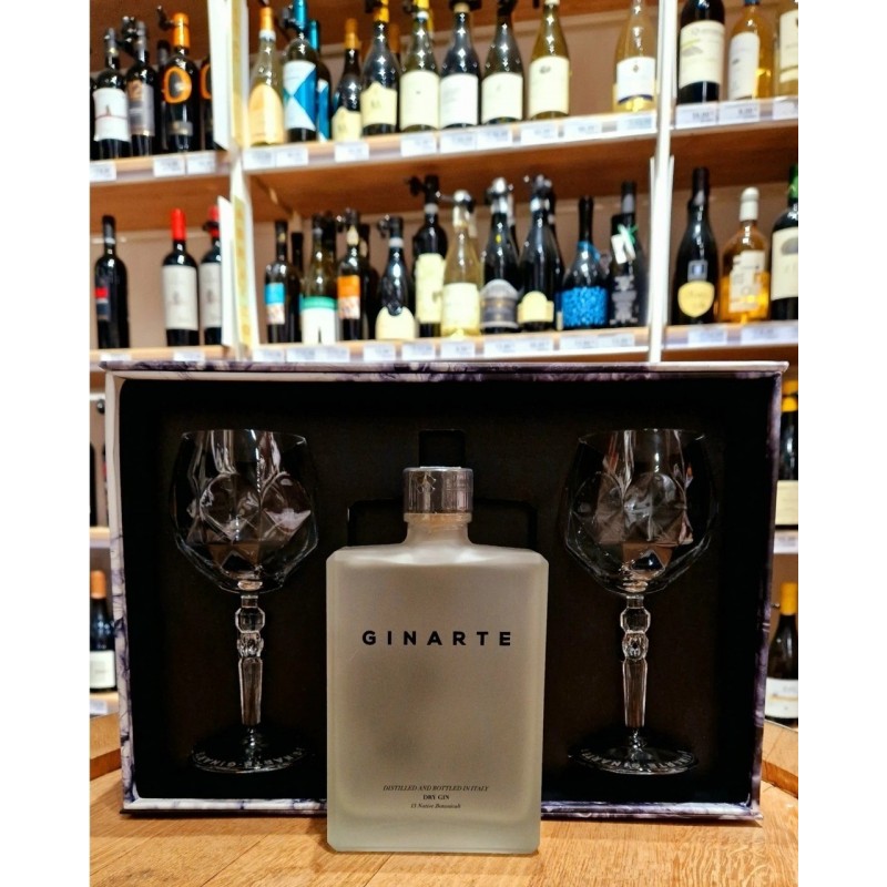 Ginarte Gin 70cl Cofanetto Con 2 Bicchieri