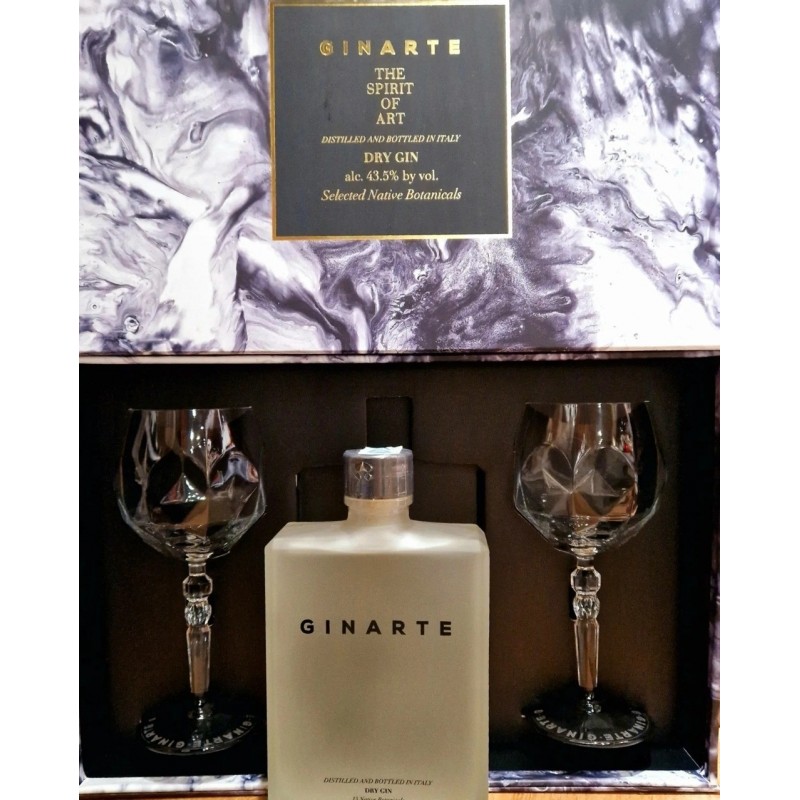 Ginarte Gin Cofanetto Con 2 Bicchieri70cl 