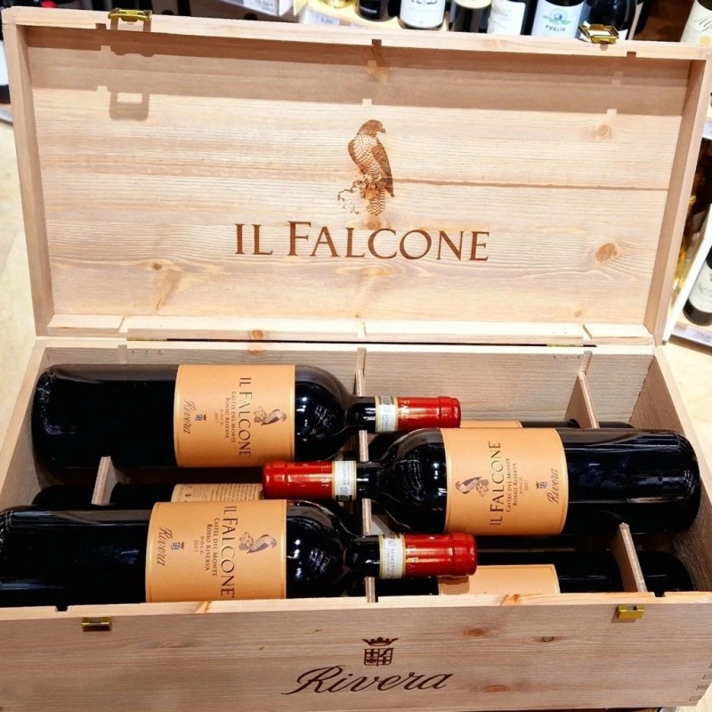 Rivera Il Falcone Rosso Riserva In Cassa Legno 6x75cl